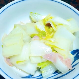 白菜とベーコンの中華風炒め